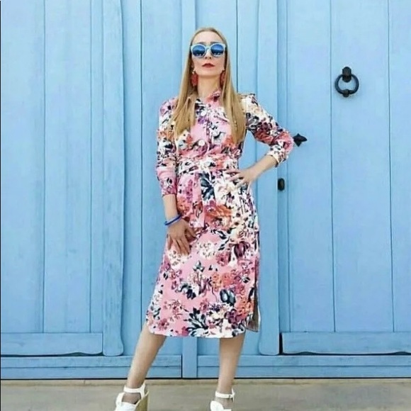 Zara Floral Dress, Sz M, NWT! - Picture 4 of 5